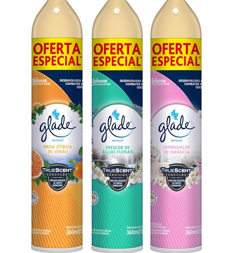 ODORIZANTE AEROSOL GLADE 360 ML - Demétrio Distribuidora Caraguatatuba